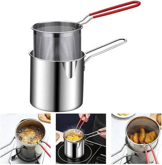 Stainless Steel Strainer Pot Set Of 3 Pcs - Easy To Clean And Han